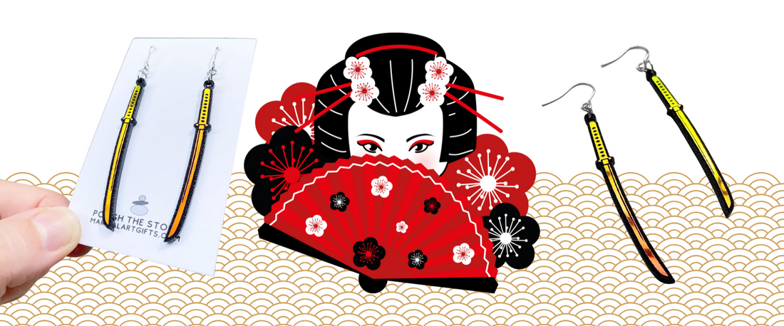 Show Off Your Inner Warrior with These Japanese Samurai Sword Earrings