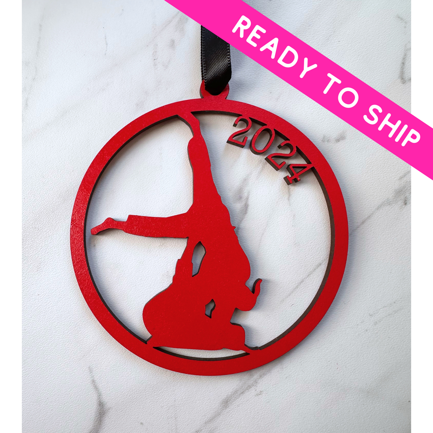 Martial Arts 2024 Silhouette Ornament, MMA, Kick Boxing, Jiu Jitsu, BJJ, Karate Female and Male, Taekwondo