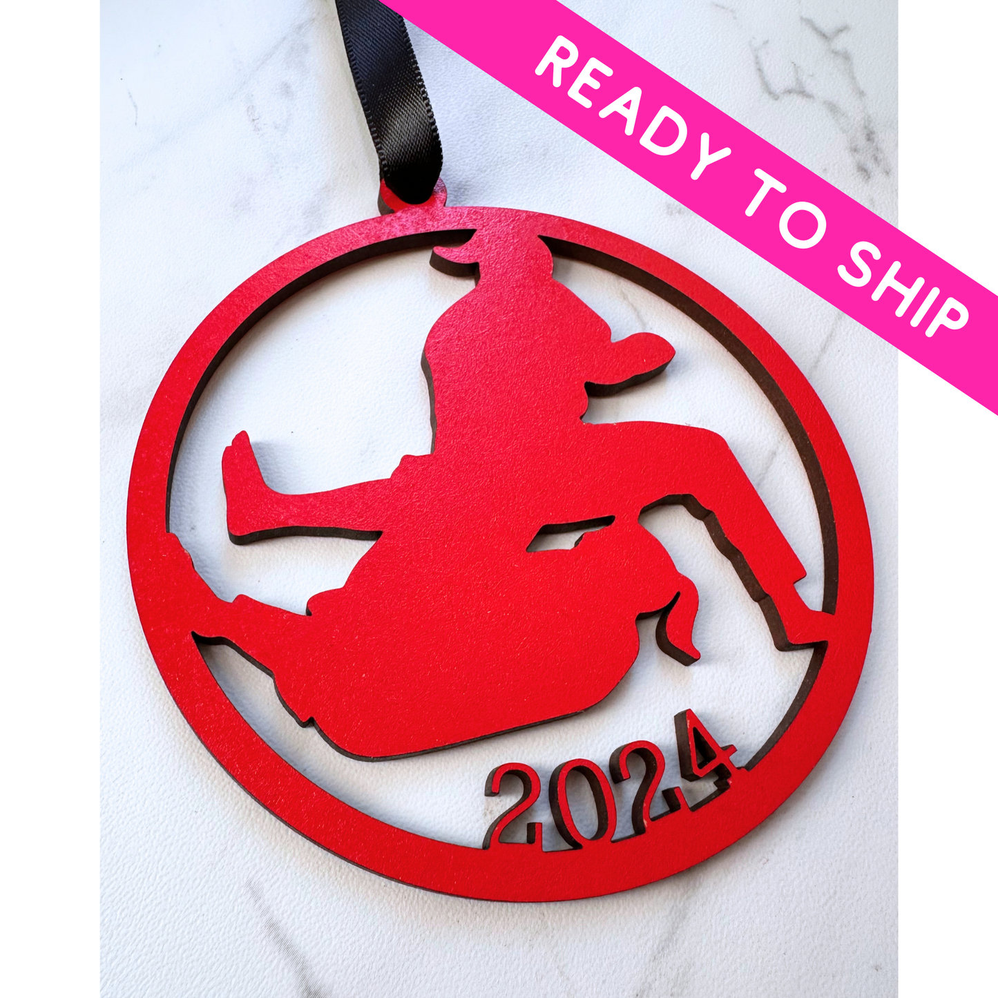 Martial Arts 2024 Silhouette Ornament, MMA, Kick Boxing, Jiu Jitsu, BJJ, Karate Female and Male, Taekwondo