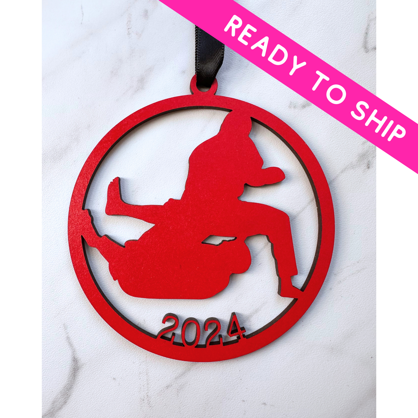 Martial Arts 2024 Silhouette Ornament, MMA, Kick Boxing, Jiu Jitsu, BJJ, Karate Female and Male, Taekwondo