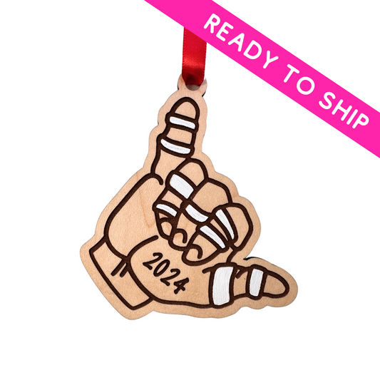 Hang Loose Ornament 2024, BJJ Shaka Hand, BJJ Gifts, Jiu Jitsu Ornament, Christmas Gift Idea, Martial Arts Gifts