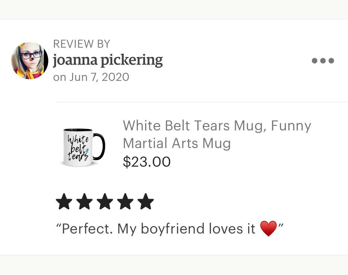 Jiu Jitsu Funny Gift, BJJ White Belt Tears Mug, Brazilian Jiu Jitsu, Martial Arts Gift, Blue Belt Gift Idea