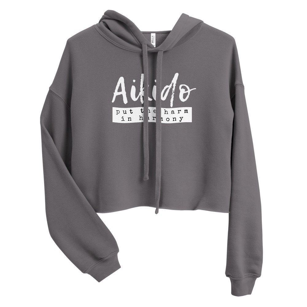 Aikido Sweatshirt, Aikido Hoodie, Crop Hoodie, Aikido Gift For Her, Aikido Birthday Gift, Martial Pullover, Aikido Gift Idea