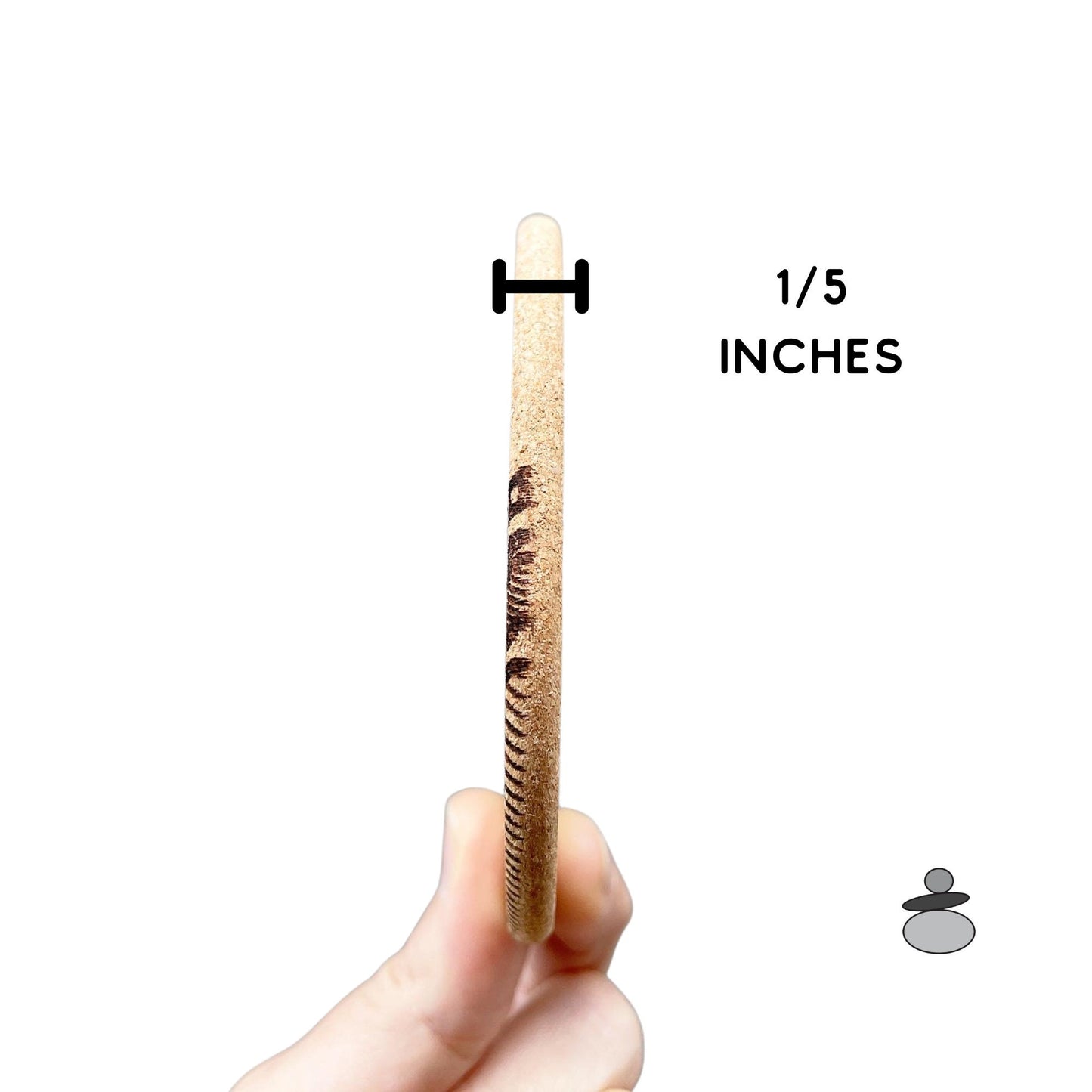 Asian Wave Cork Coaster Set, Martial Arts Gift Idea, Gift For Sensei, Engraved Cork