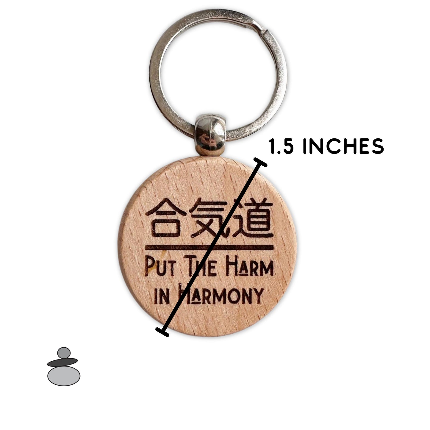 Aikido Keychain, Aikido Kanji, Martial Arts Gift Idea