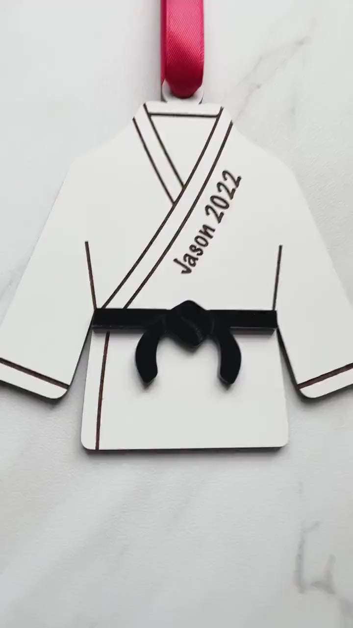Tae Kwon Do Personalized Ornament, Martial Arts Black Belt Gift Idea