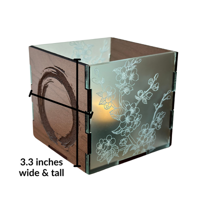 Enso & Cherry Blossom Tea Light Candle Holder