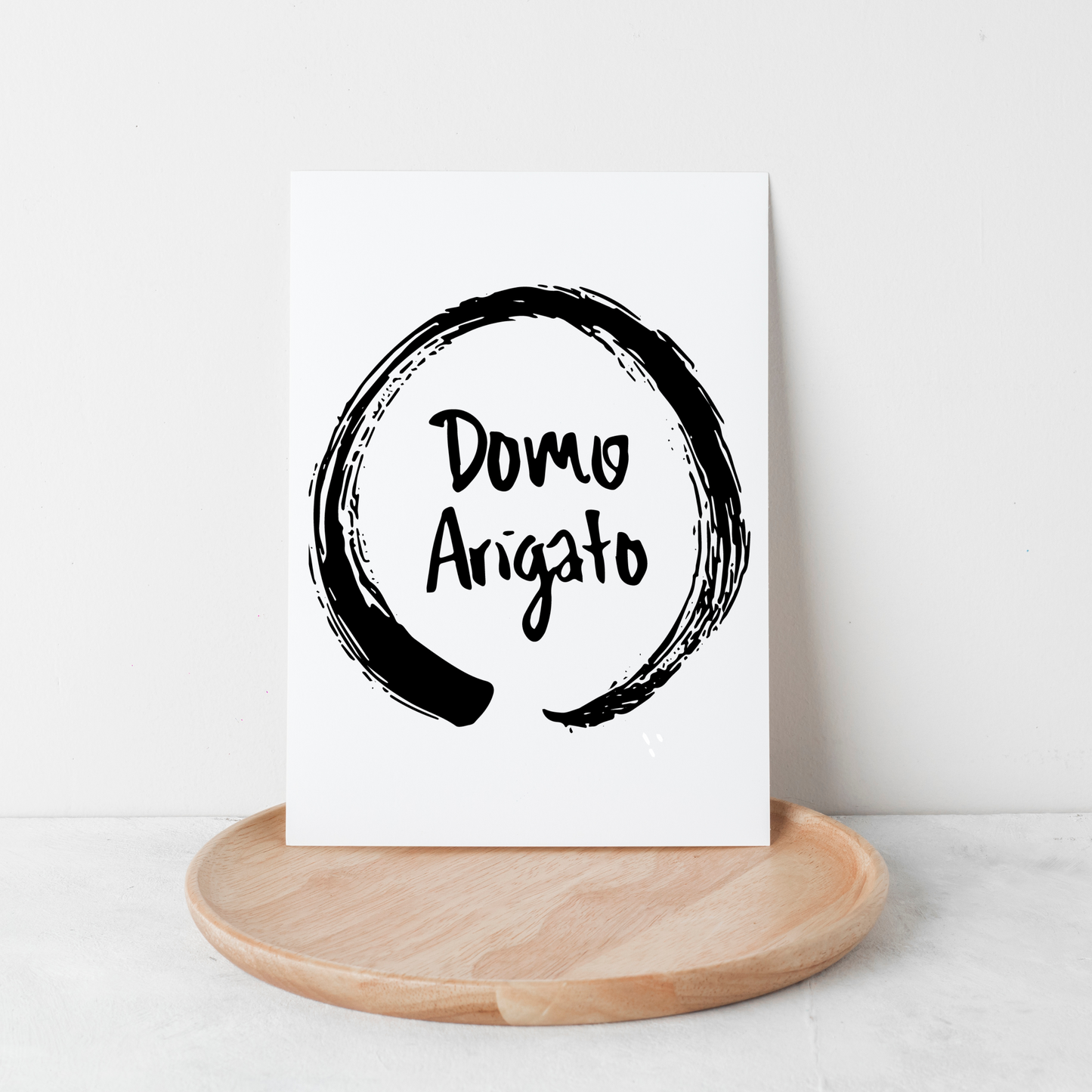 Domo Arigato Thank You Greeting Card, Enso Circle Thank You Card, Martial Arts Thank You Card