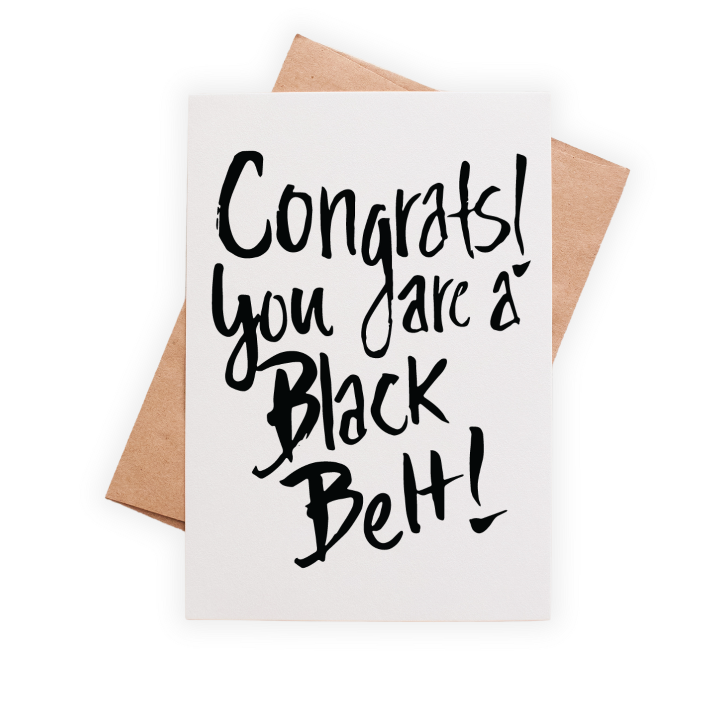 Congrats Black Belt Greeting Card,  Martial Arts Greeting Card, Black Belt Karate Greeting Card