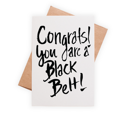 Congrats Black Belt Greeting Card,  Martial Arts Greeting Card, Black Belt Karate Greeting Card