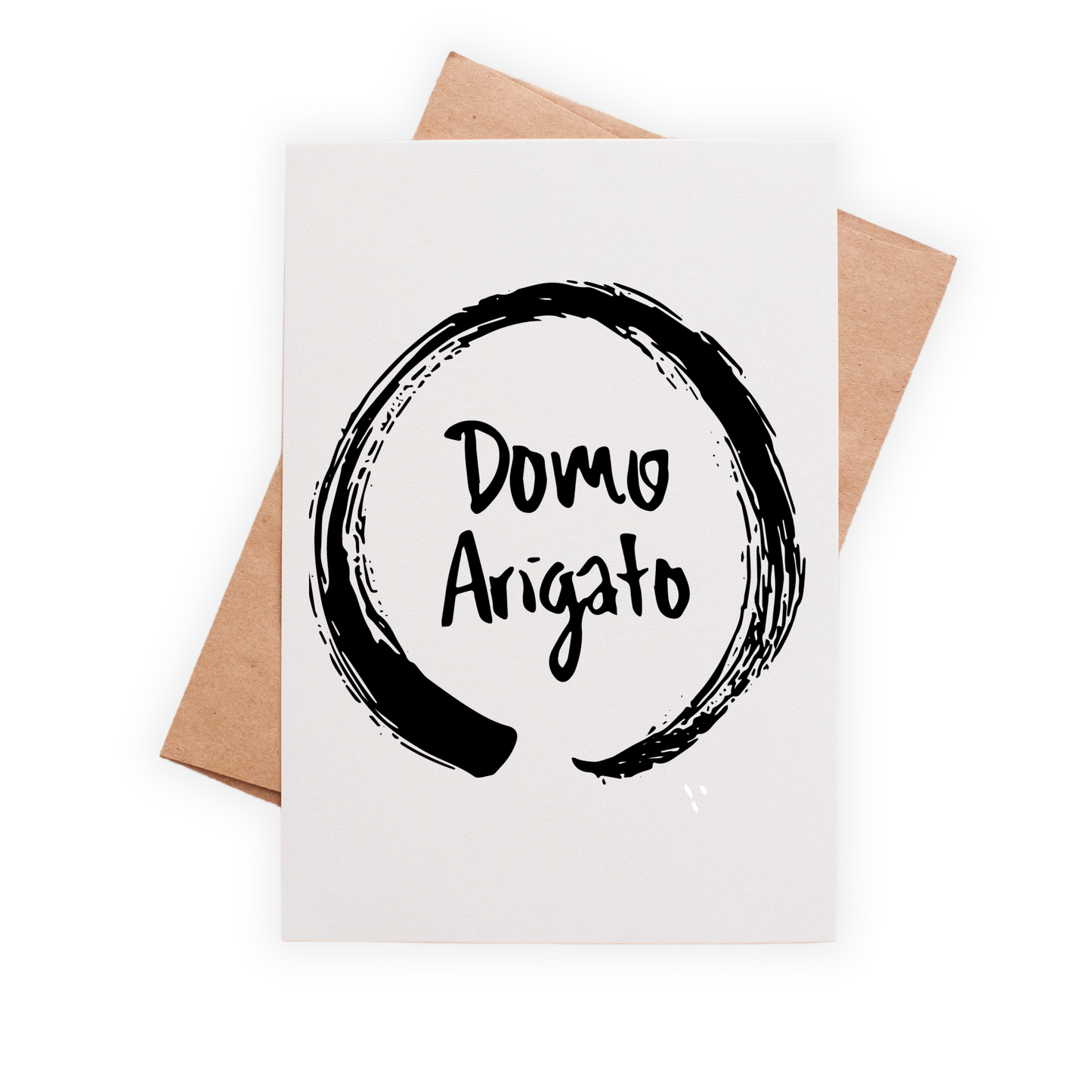 Domo Arigato Thank You Greeting Card, Enso Circle Thank You Card, Martial Arts Thank You Card