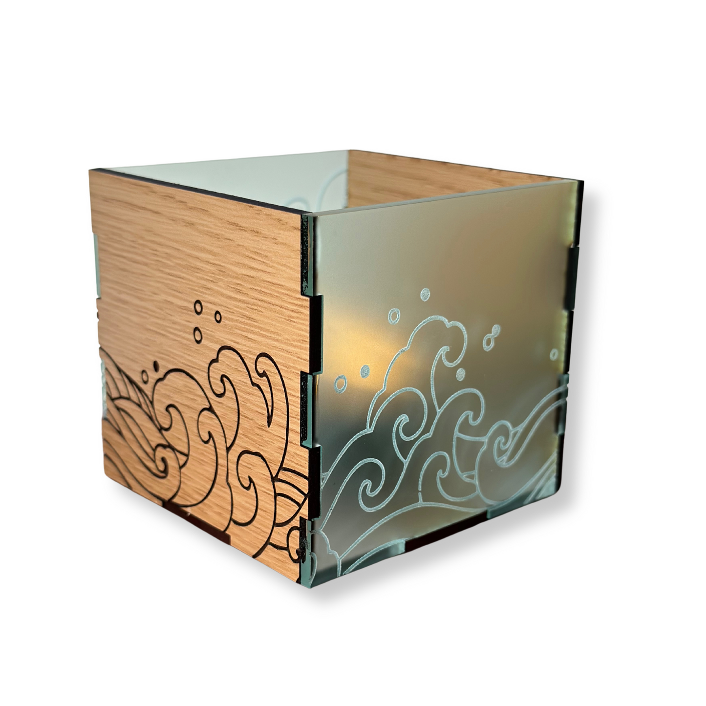 Asian Wave Tea Light Candle Holder