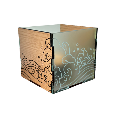 Asian Wave Tea Light Candle Holder