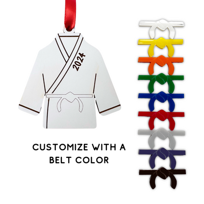 Karate Taekwondo 2024 Ornament, Custom Belt Color