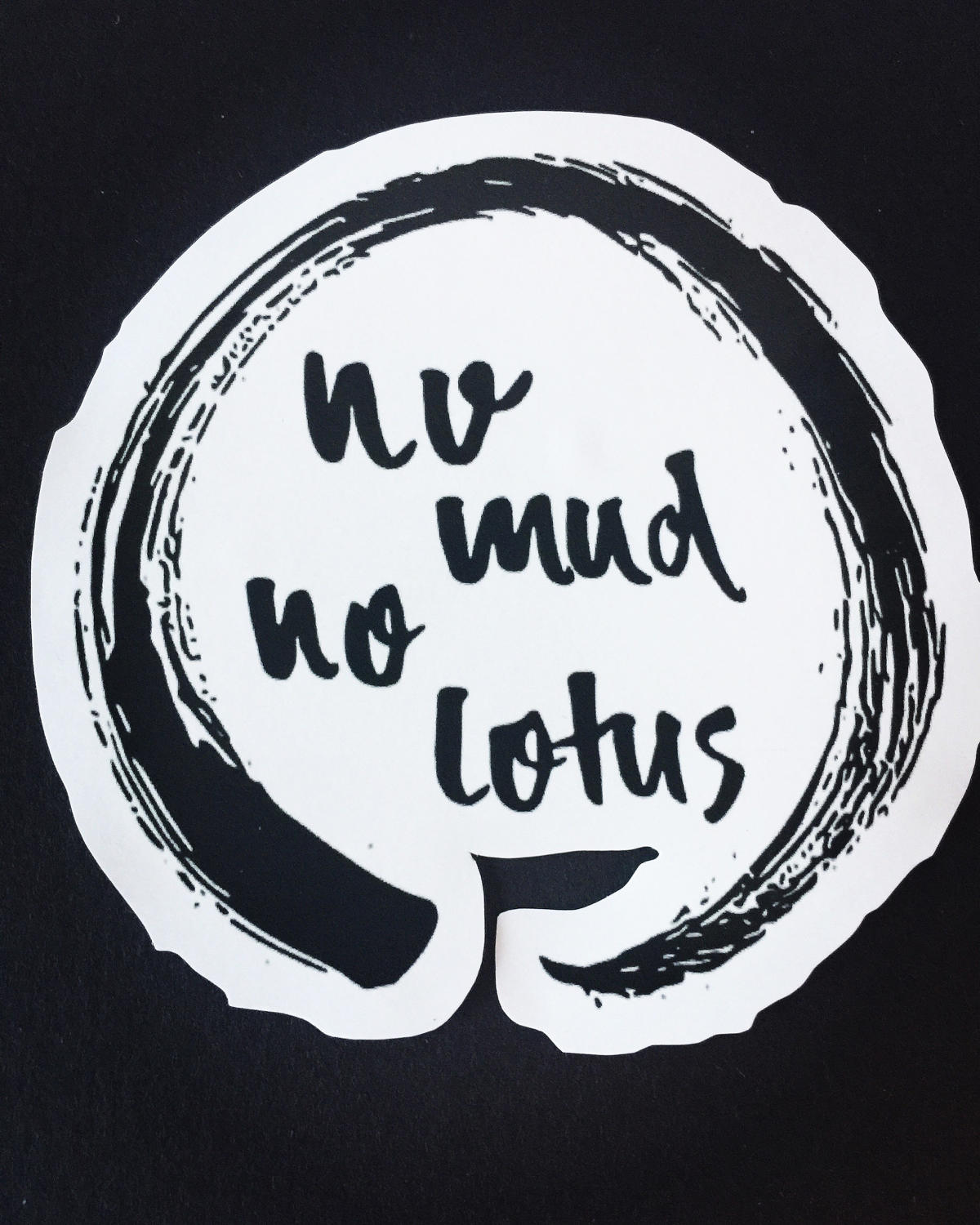 No Mud No Lotus Sticker, Enso Sticker, No Mud No Lotus Gift