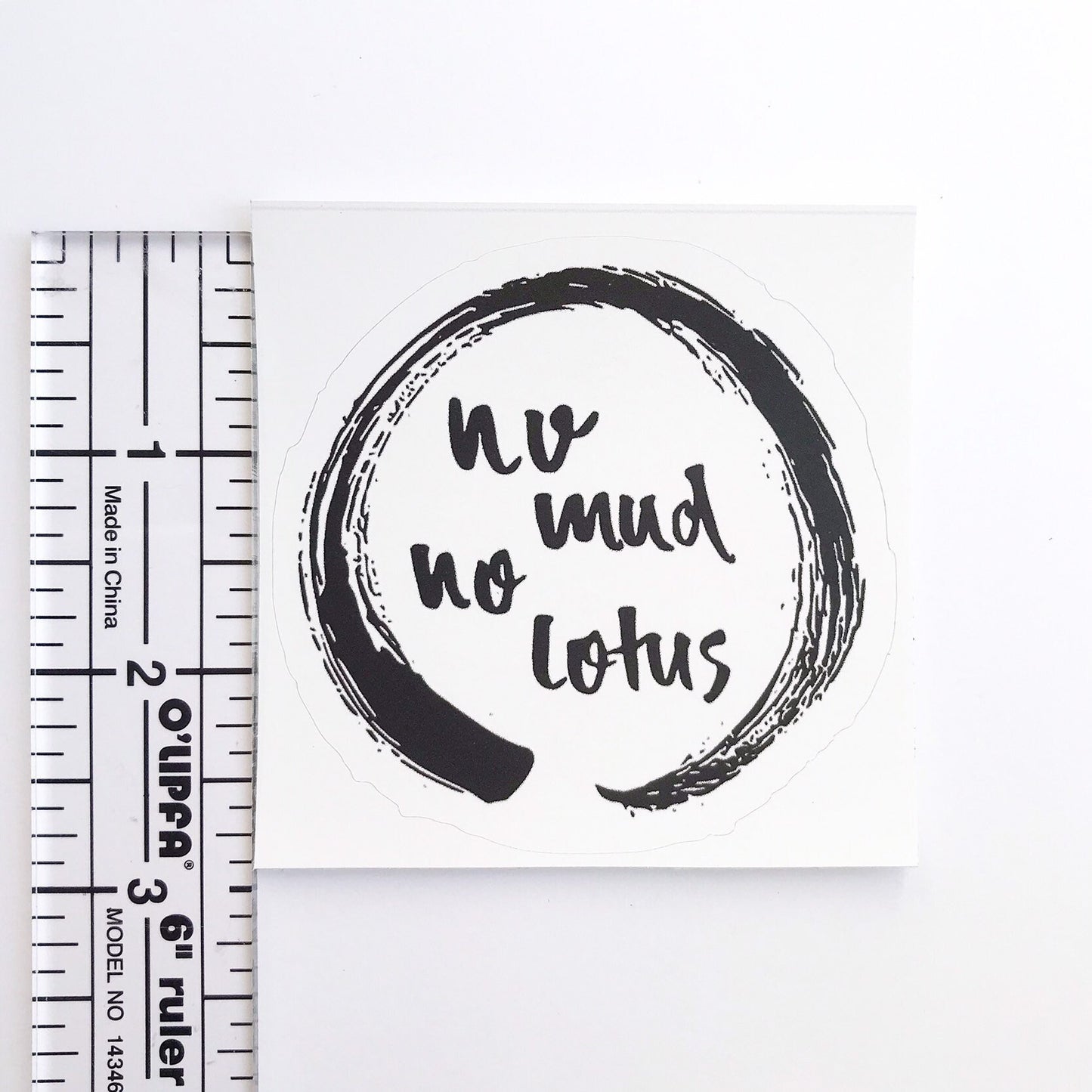 No Mud No Lotus Sticker, Enso Sticker, No Mud No Lotus Gift