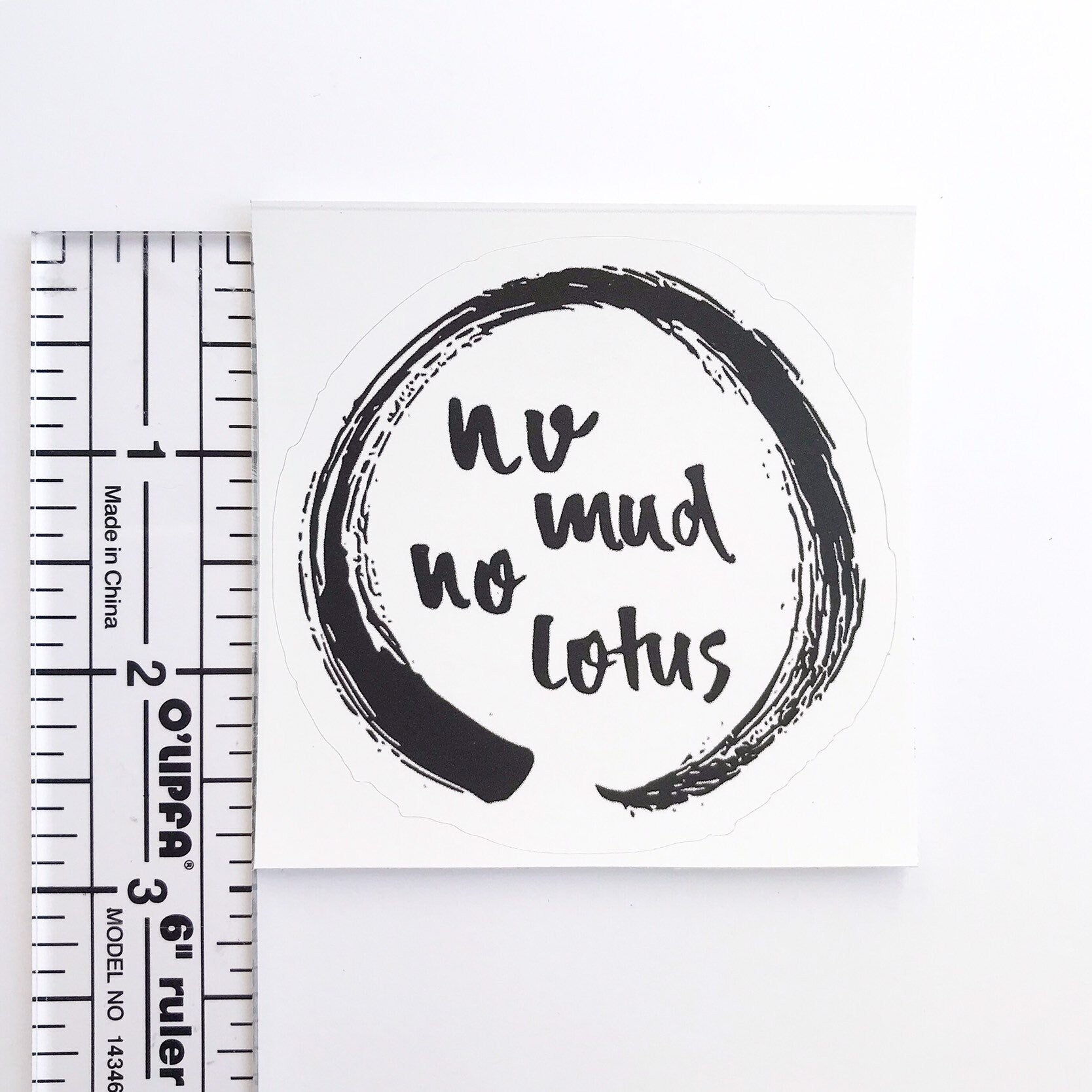 No Mud No Lotus Sticker, Enso Sticker, No Mud No Lotus Gift