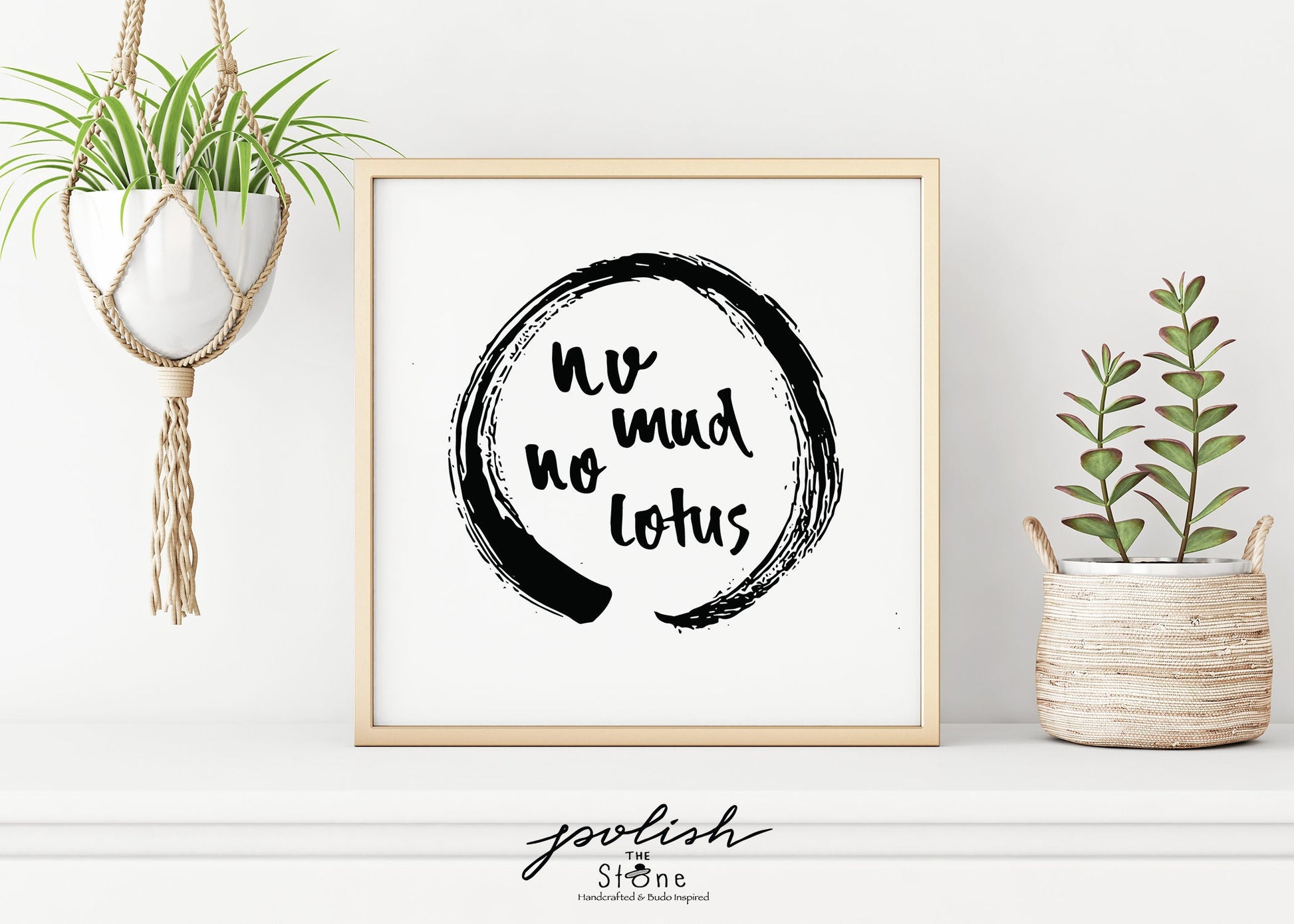 No Mud No Lotus Enso Print, No Mud No Lotus Poster