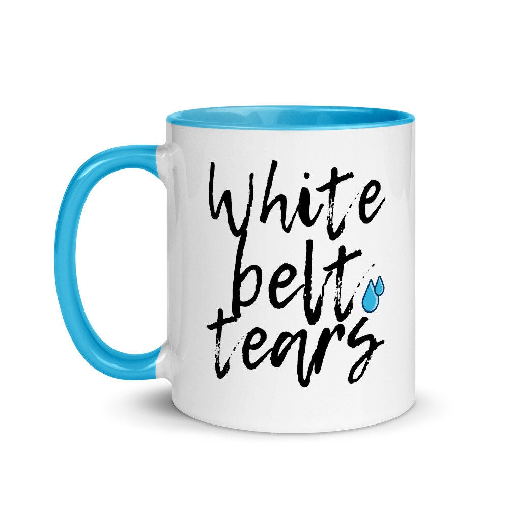 Jiu Jitsu Funny Gift, BJJ White Belt Tears Mug, Brazilian Jiu Jitsu, Martial Arts Gift, Blue Belt Gift Idea