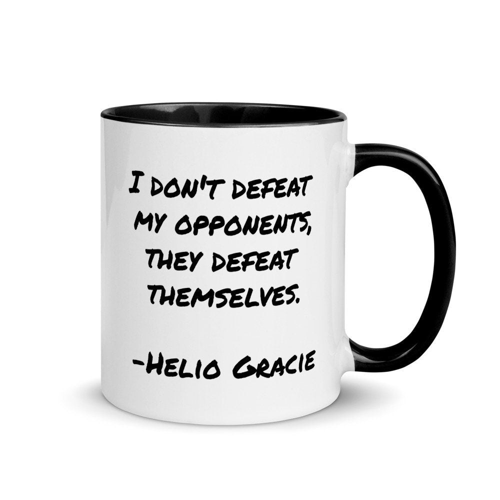 Brazilian Jiu Jitsu Mug, Helio Gracie Quote Gift Idea