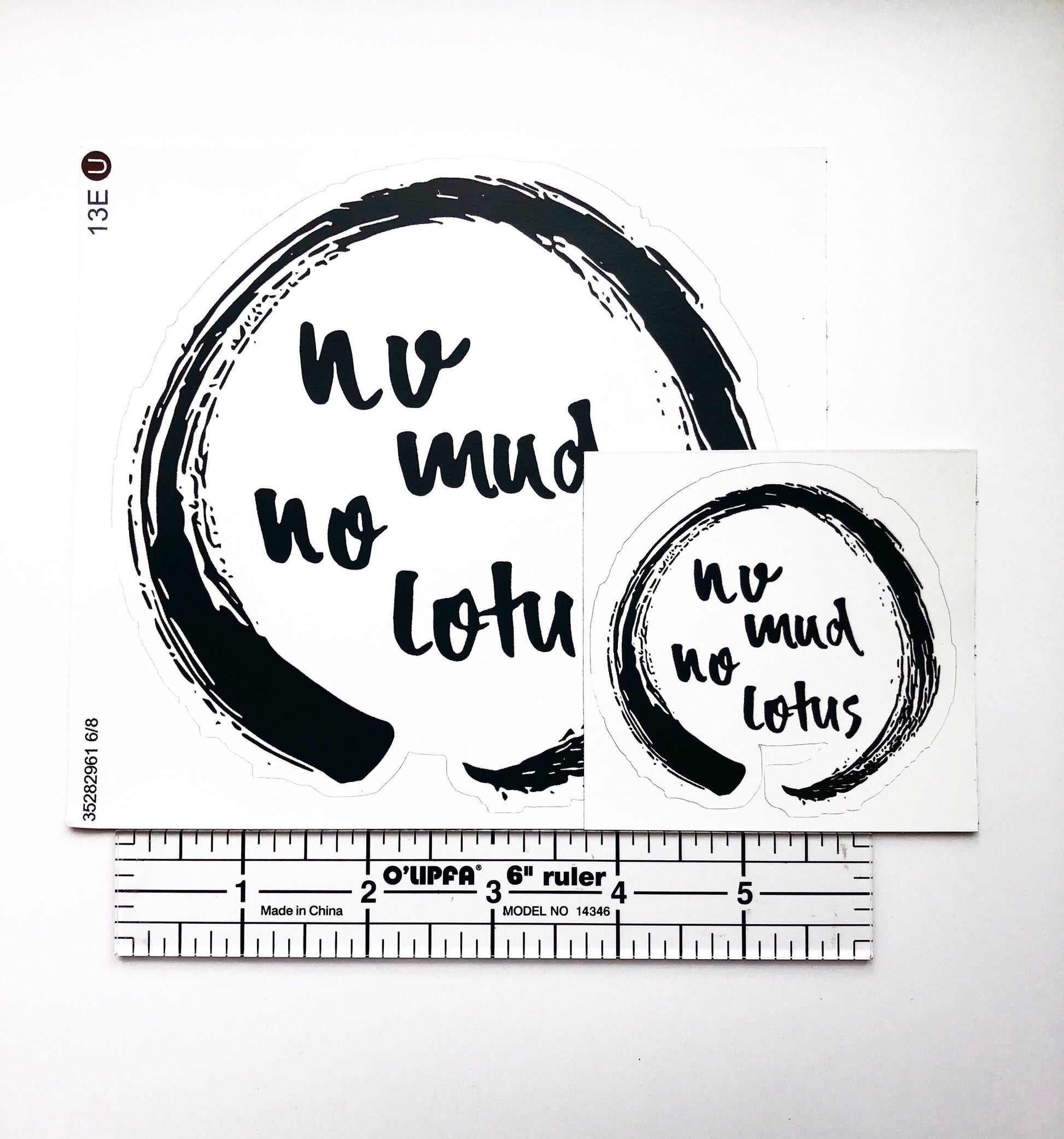 No Mud No Lotus Sticker, Enso Sticker, No Mud No Lotus Gift