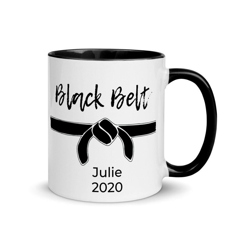 Black Belt Martial Arts Mug Personalized