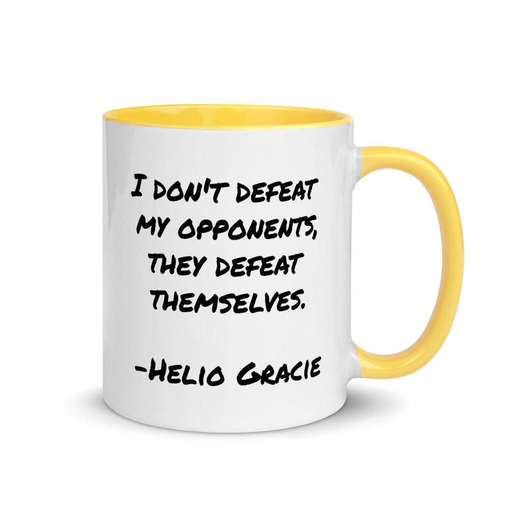 Brazilian Jiu Jitsu Mug, Helio Gracie Quote Gift Idea