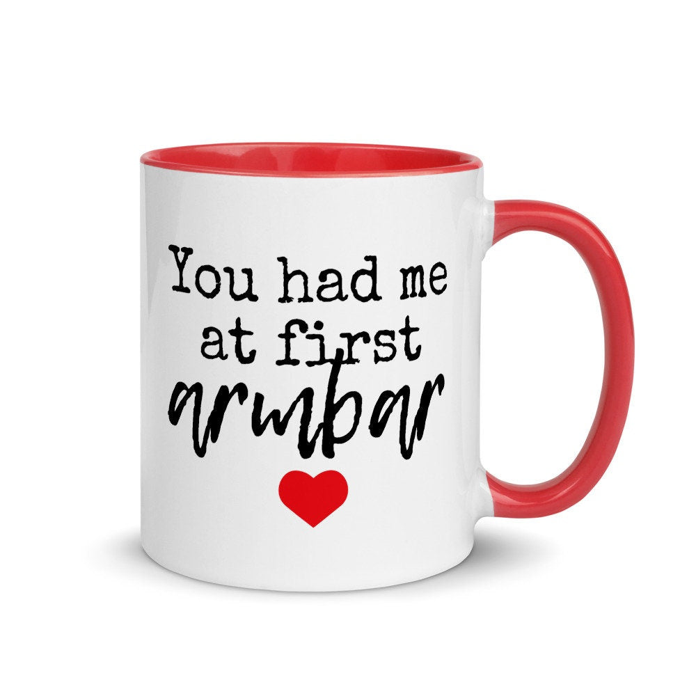 Brazilian Jiu Jitsu Valentines Mug, Had Me At First Armbar Gift Idea, Jiu Jitsu Christmas Gift, BJJ Arm Bar Funny Gift