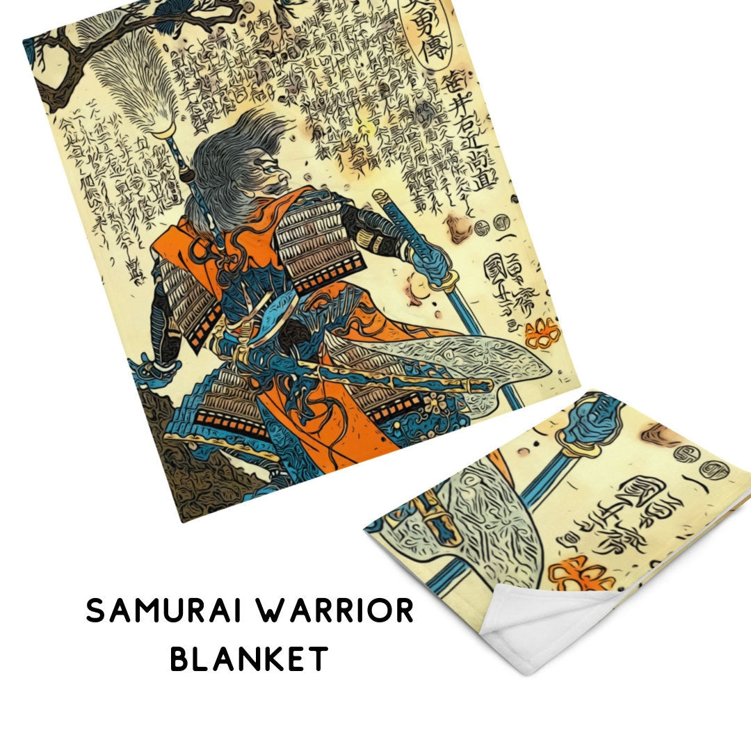 Samurai Warrior Martial Arts Gift, Throw Blanket