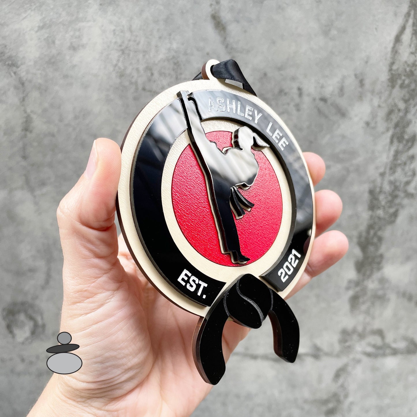 Karate Girl Black Belt Personalized Ornament, Karate Black Belt Gift Idea, Christmas Gift