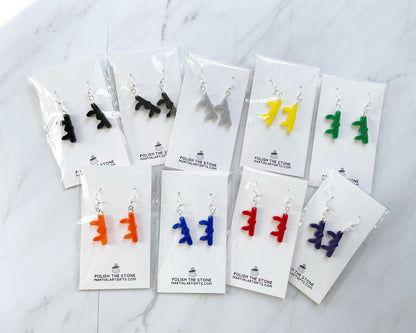 Martial Arts Belt Earrings in all colors