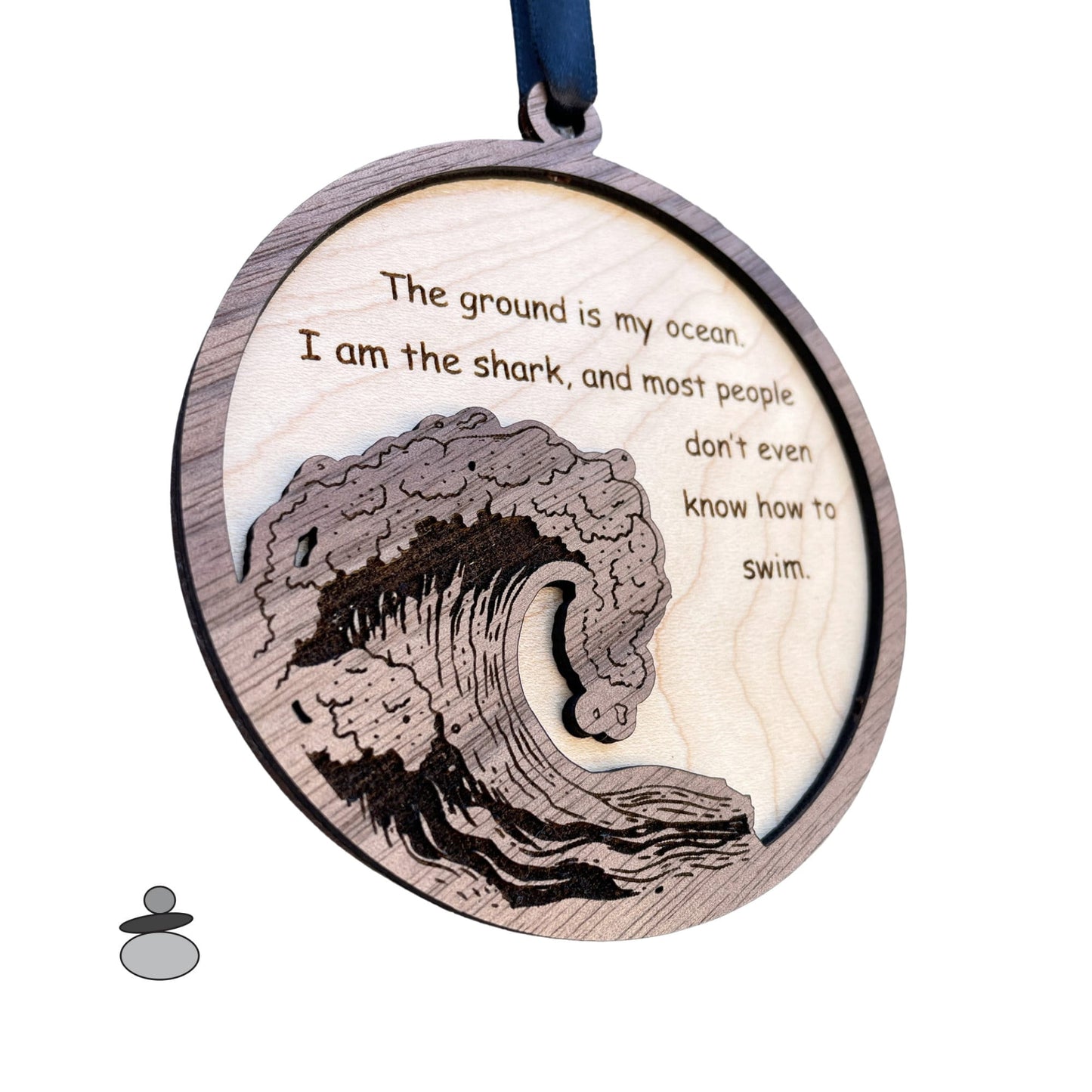 Brazilian Jiu Jitsu Gift, BJJ JiuJitsu Ornament, BJJ Gift Idea, Jiu Jitsu Christmas Gift, Ground is The Ocean, I am the Shark