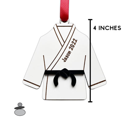 Karate Personalized Ornament, Karate Black Belt Gift Idea