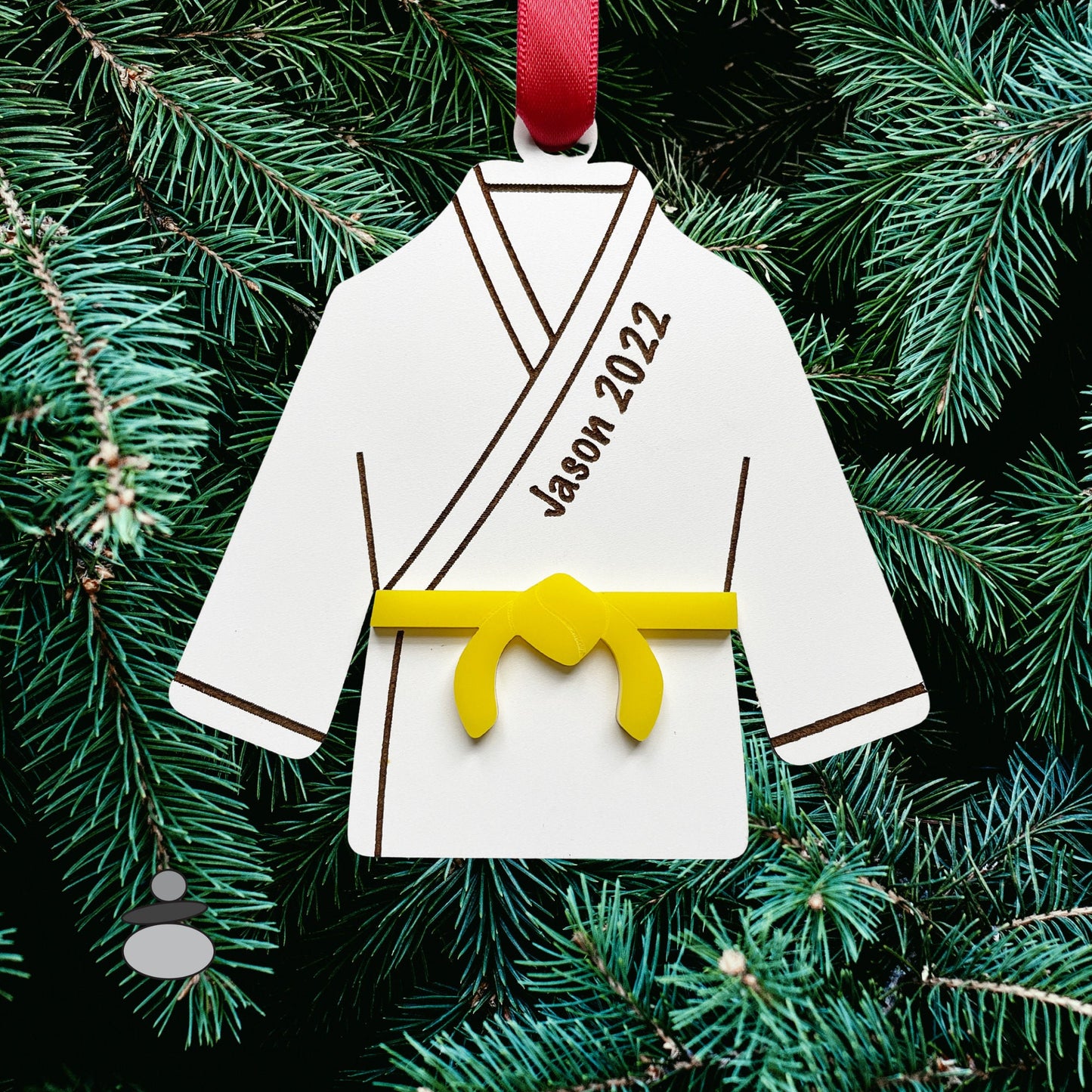 Karate Personalized Ornament, Karate Black Belt Gift Idea