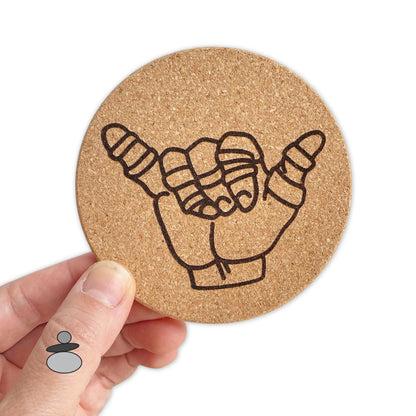 Brazilian Jiu Jitsu Coaster Set, BJJ Gift Idea, Gift For Professor, Engraved Cork