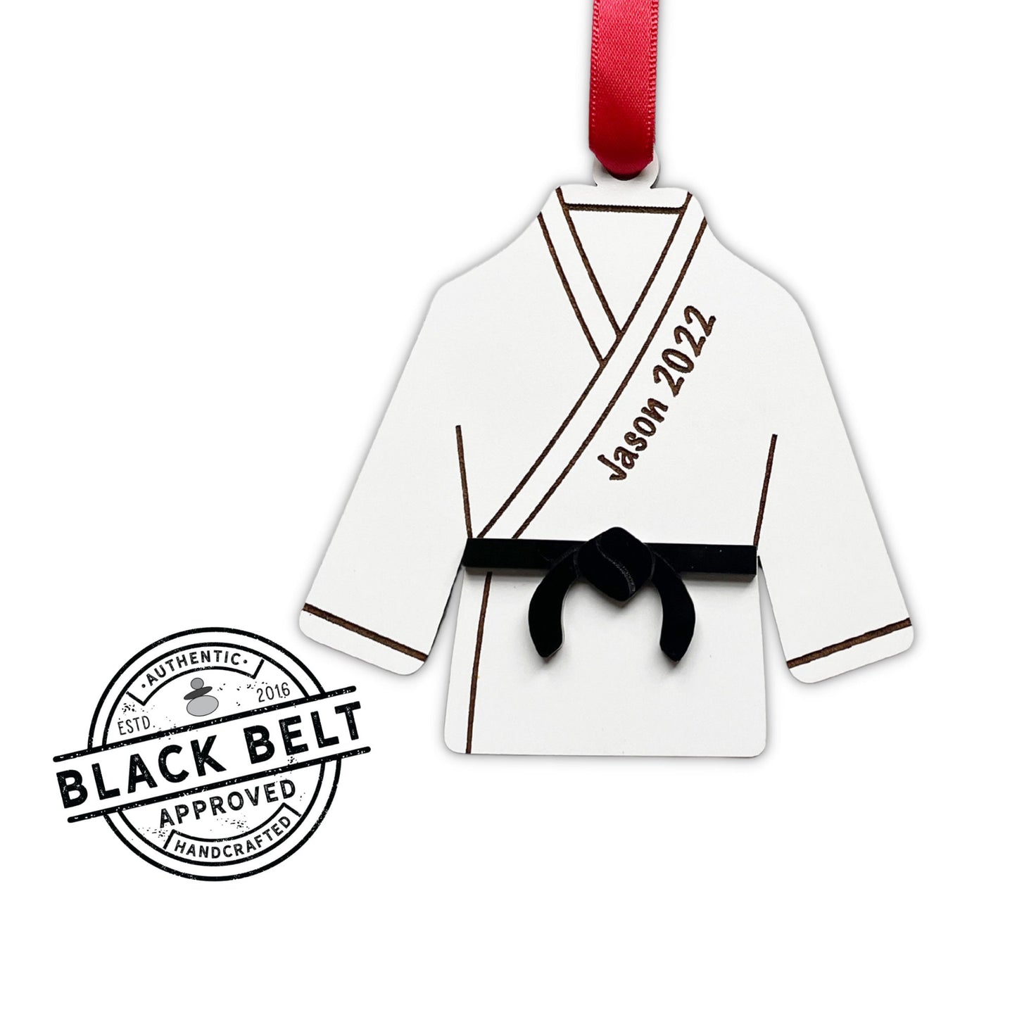 Karate Personalized Black Belt Ornament, Tae Kwon Do Black Belt Gift Idea