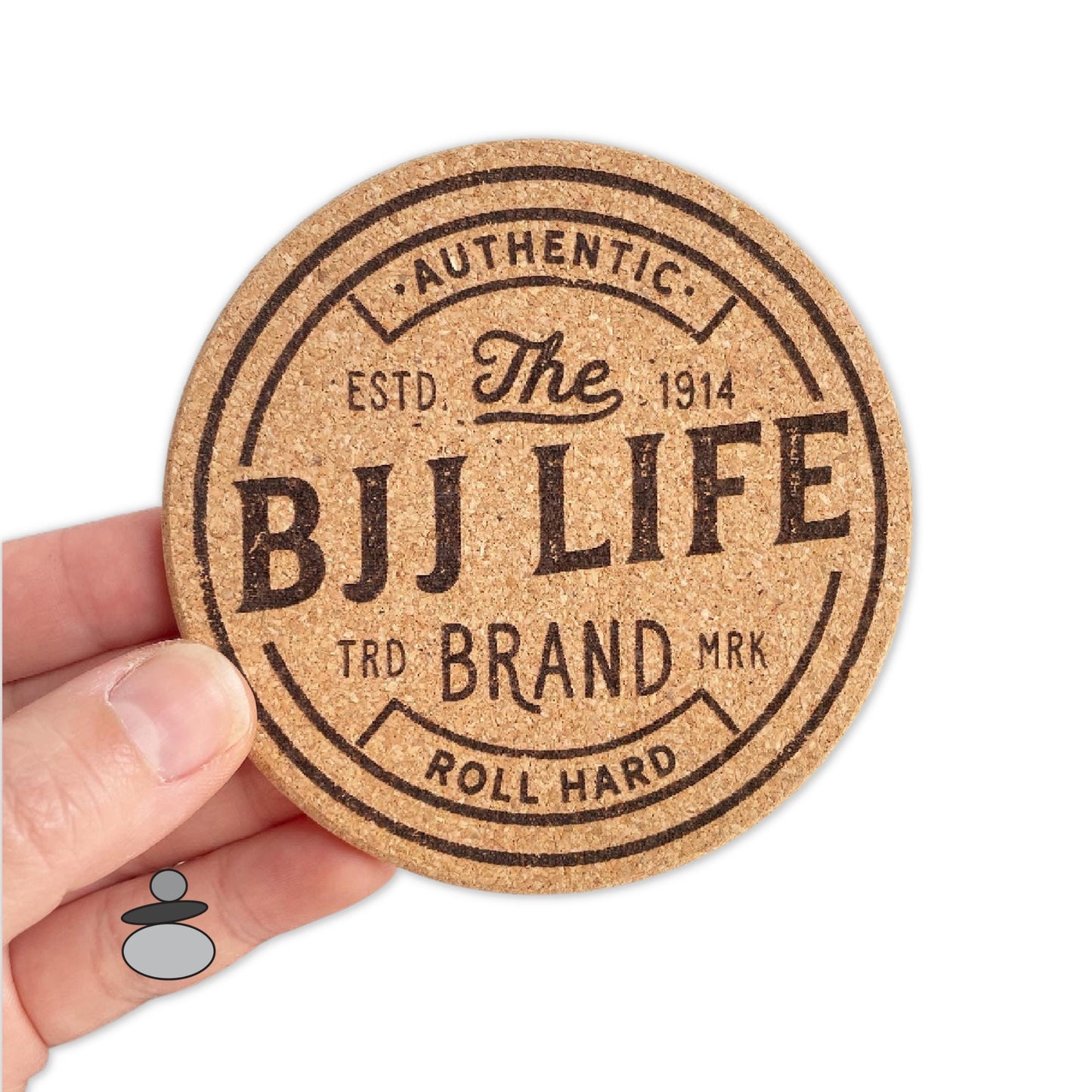 Brazilian Jiu Jitsu Coaster Set, BJJ Gift Idea, Gift For Professor, Engraved Cork