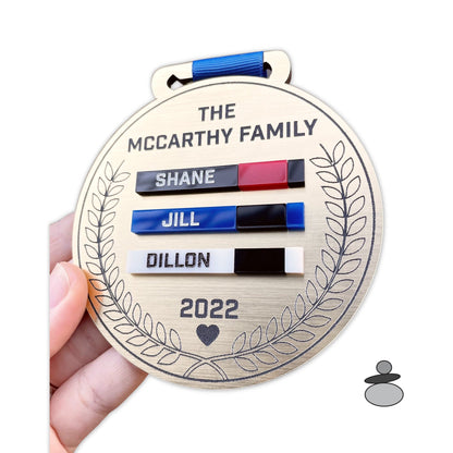 Brazilian Jiu Jitsu Personalized Family Ornament Gift Idea, Jiu Jitsu Christmas Gift, BJJ