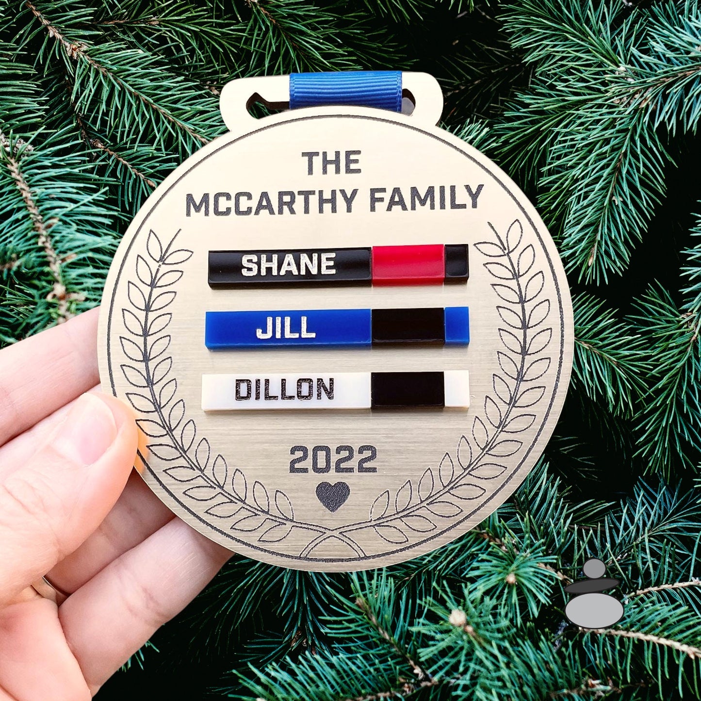 Brazilian Jiu Jitsu Personalized Family Ornament Gift Idea, Jiu Jitsu Christmas Gift, BJJ