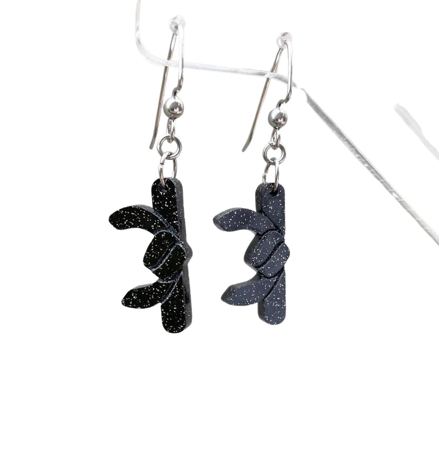 Karate Girl Earrings, Tae Kwon Do Black Belt Gift Idea For Her, Martial Arts Christmas Stocking Stuffer