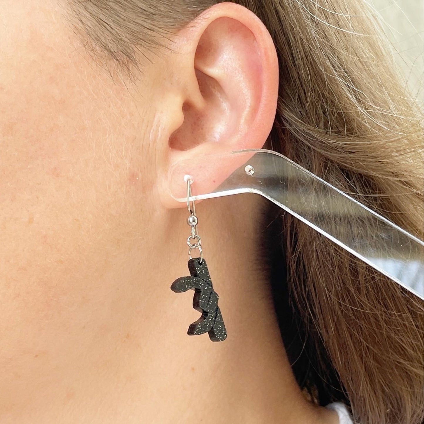 Karate Girl Earrings, Tae Kwon Do Black Belt Gift Idea For Her, Martial Arts Christmas Stocking Stuffer