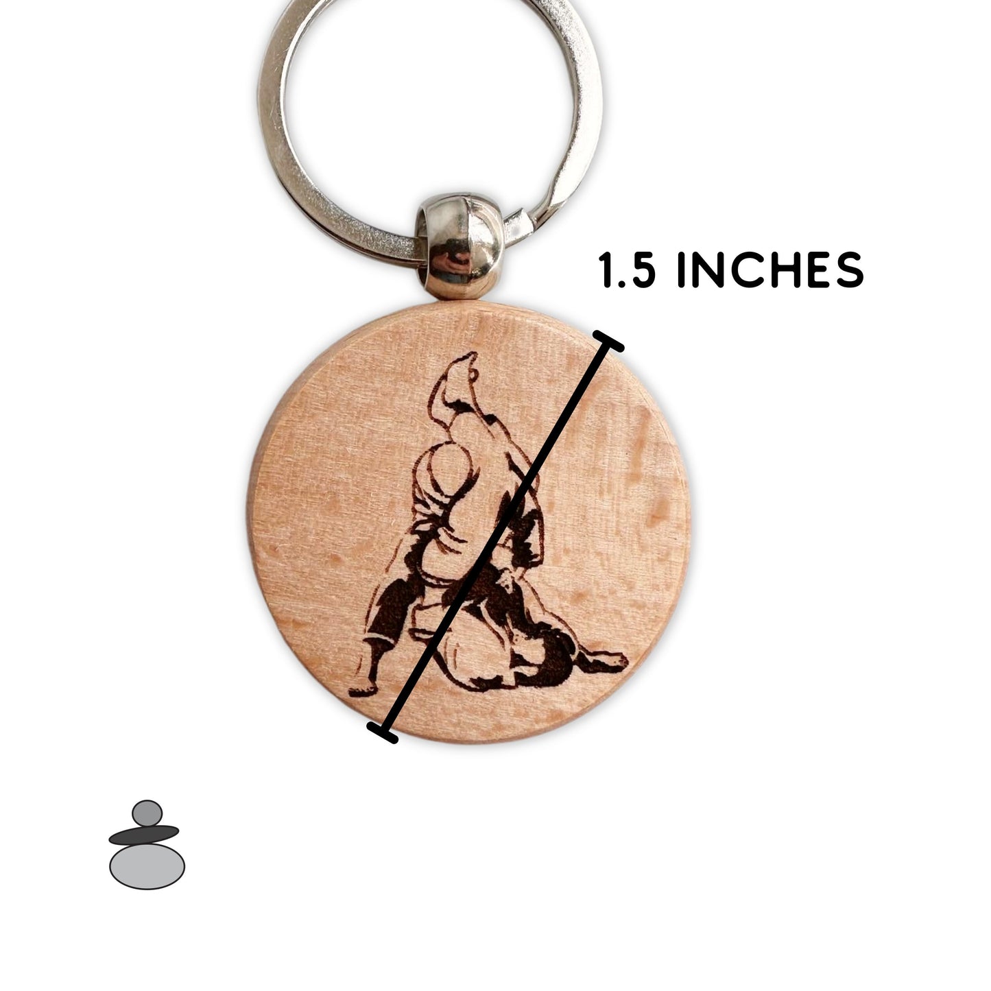 Jiu Jitsu Keychain, Brazilian JiuJitsu, BJJ Key Ring, Martial Arts Gift Idea