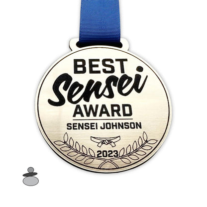 Best Karate Sensei Gift Idea, Personalized Best Sensei Award, Martial Arts Instructor, Judo, Gold Medal