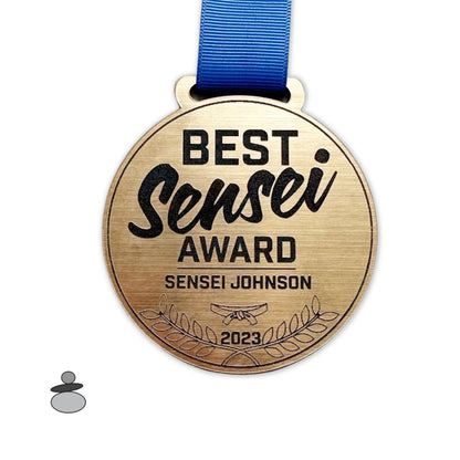 Best Karate Sensei Gift Idea, Personalized Best Sensei Award, Martial Arts Instructor, Judo, Gold Medal