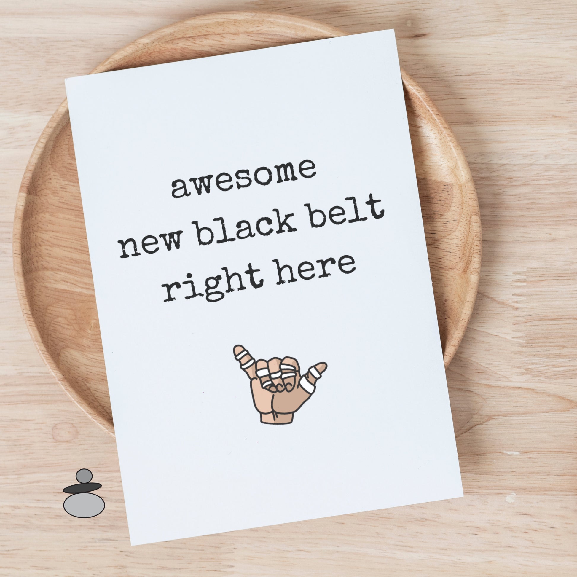 Congrats Black Belt Greeting Card, Martial Arts Greeting Card, Brazilian Jiu Jitsu, MMA