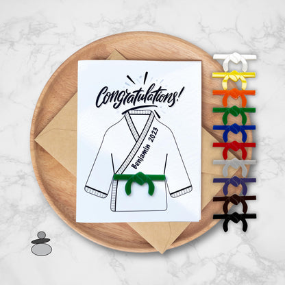 Congrats Black Belt Greeting Card, Martial Arts Greeting Card, Tae Kwon Do, Karate Greeting Card