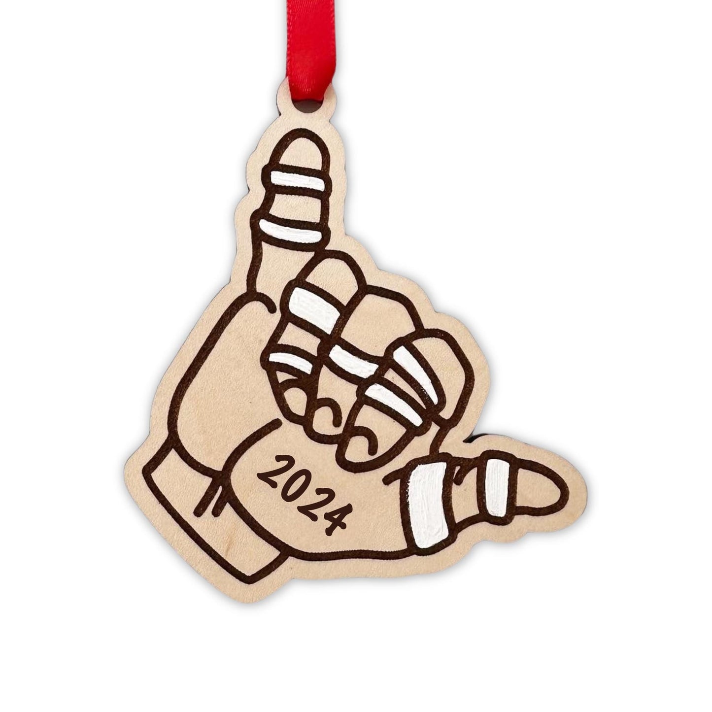 Hang Loose Ornament 2023, BJJ Shaka Hand, BJJ Gifts, Jiu Jitsu Ornament, Christmas Gift Idea, Martial Arts Gifts