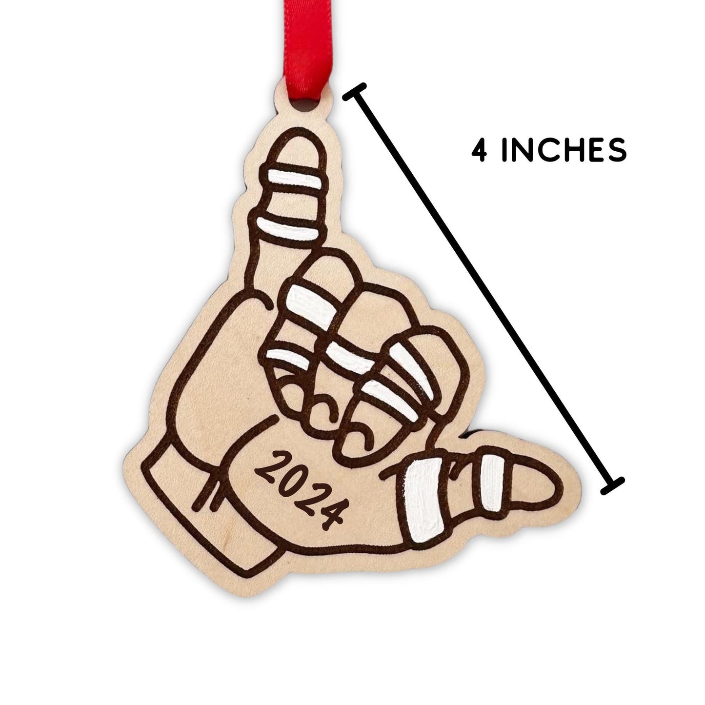 Hang Loose Ornament 2023, BJJ Shaka Hand, BJJ Gifts, Jiu Jitsu Ornament, Christmas Gift Idea, Martial Arts Gifts