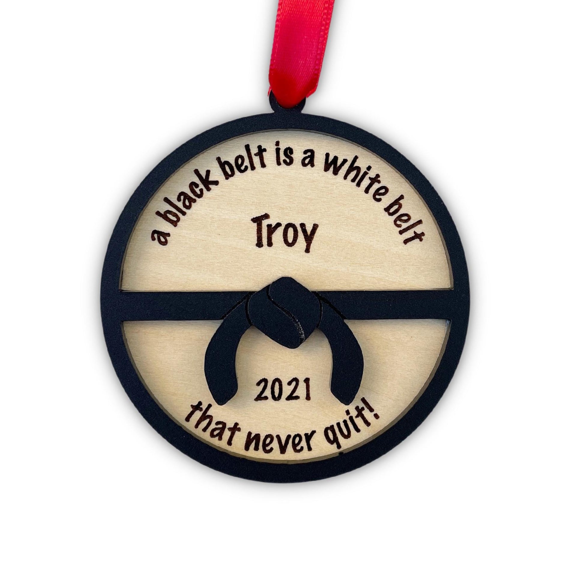 Karate Personalized Ornament, Karate Black Belt Gift Idea