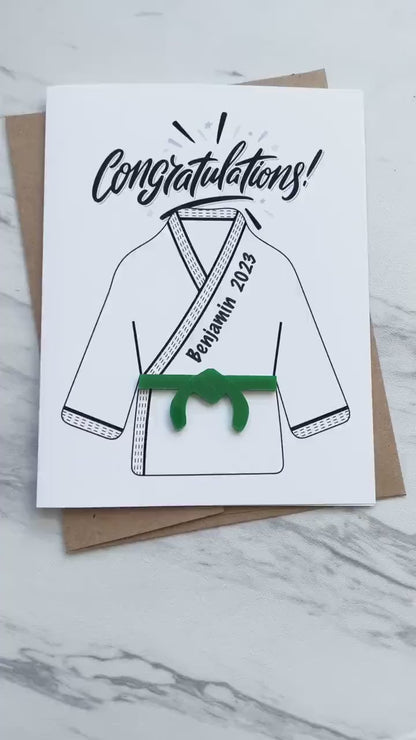 Congrats Black Belt Greeting Card,  Martial Arts Greeting Card, Tae Kwon Do, Karate Greeting Card